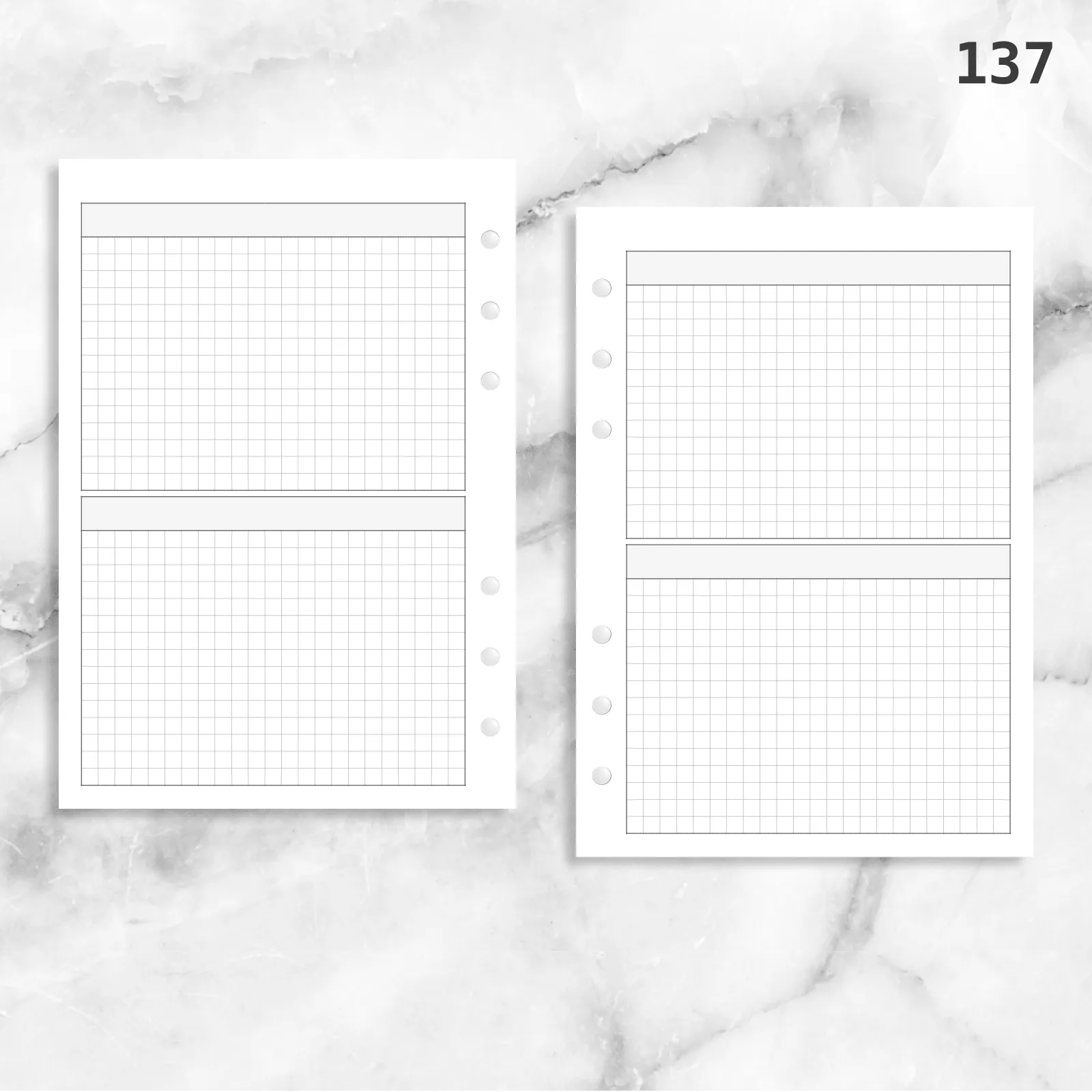 137: Two Horizontal Grid Boxes