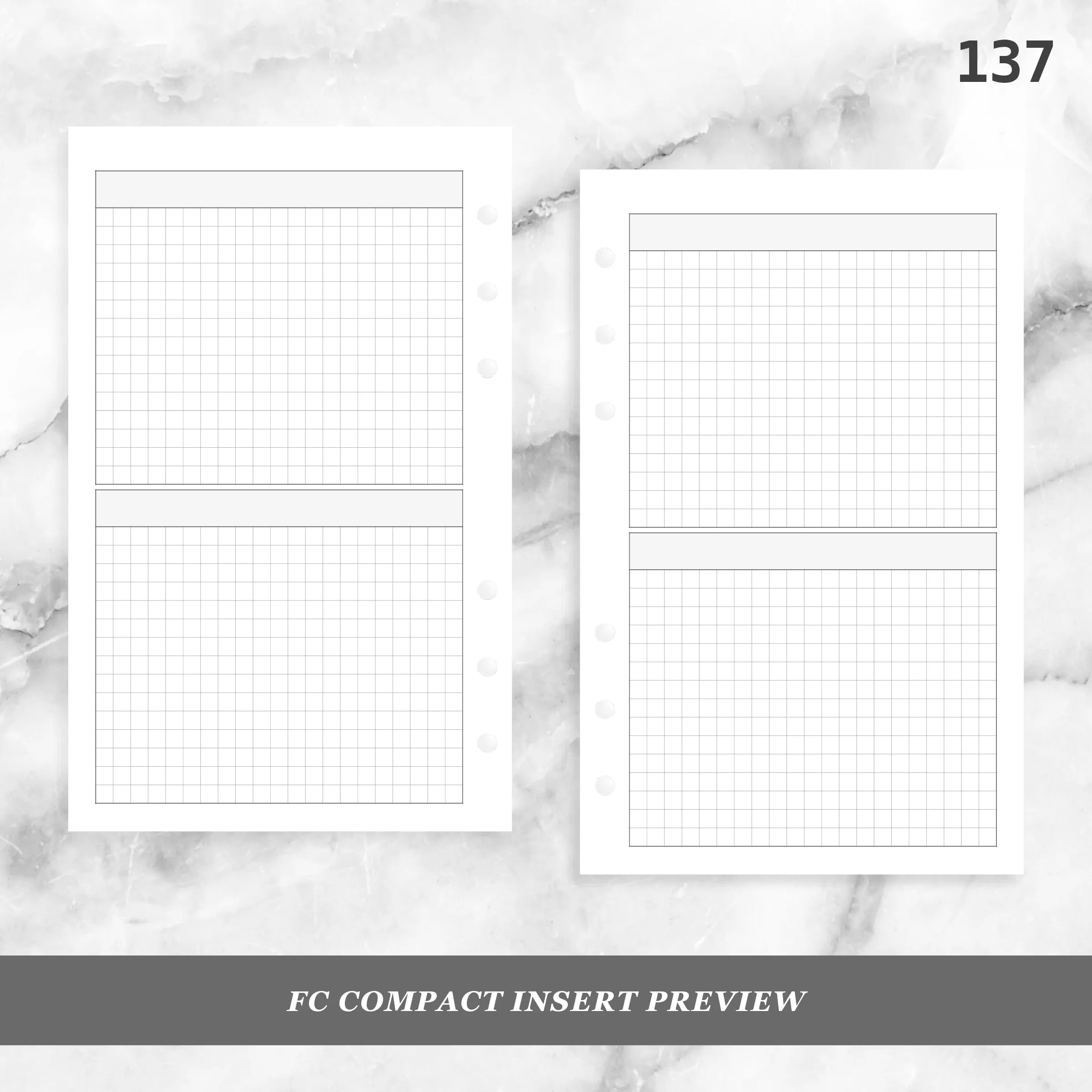 137: Two Horizontal Grid Boxes