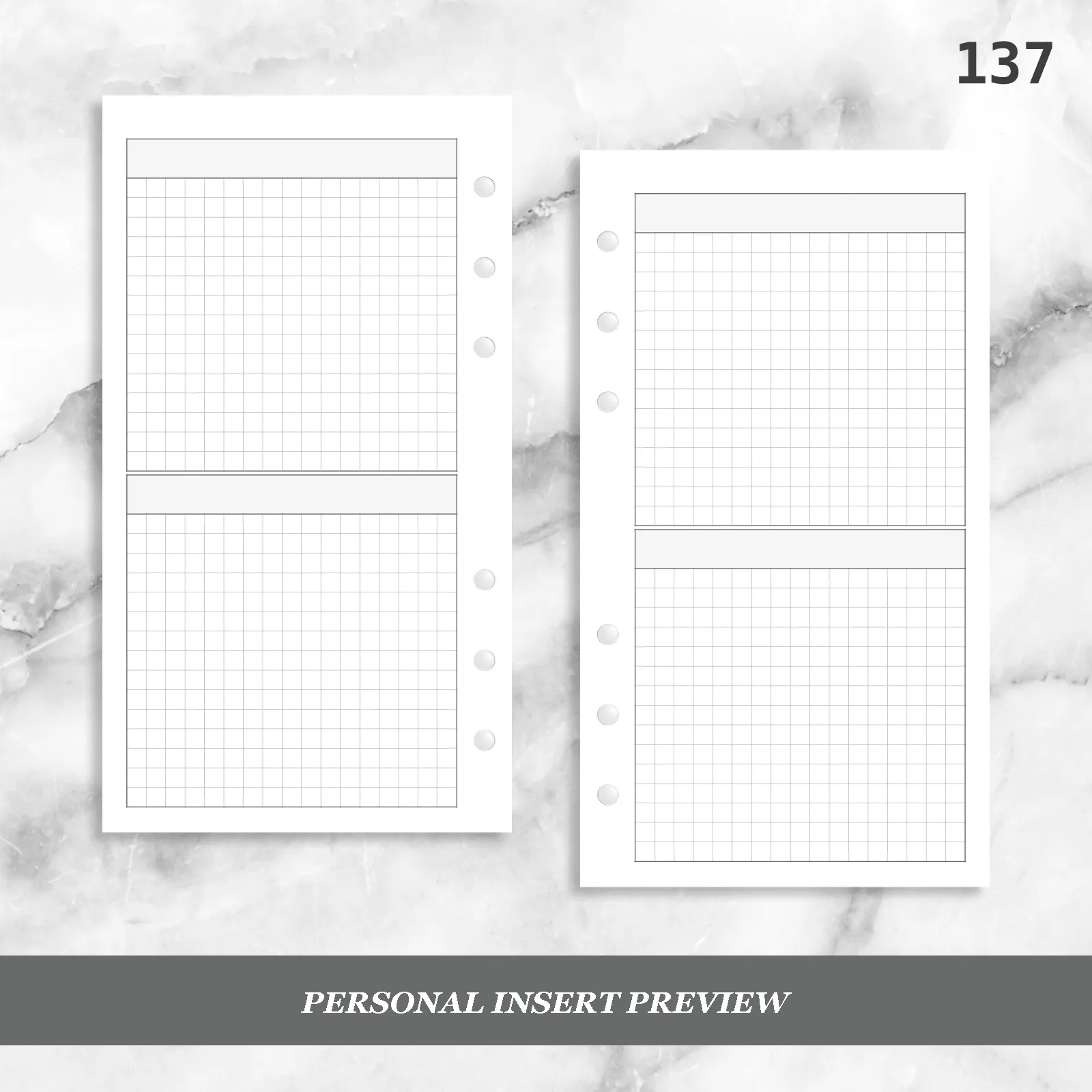 137: Two Horizontal Grid Boxes