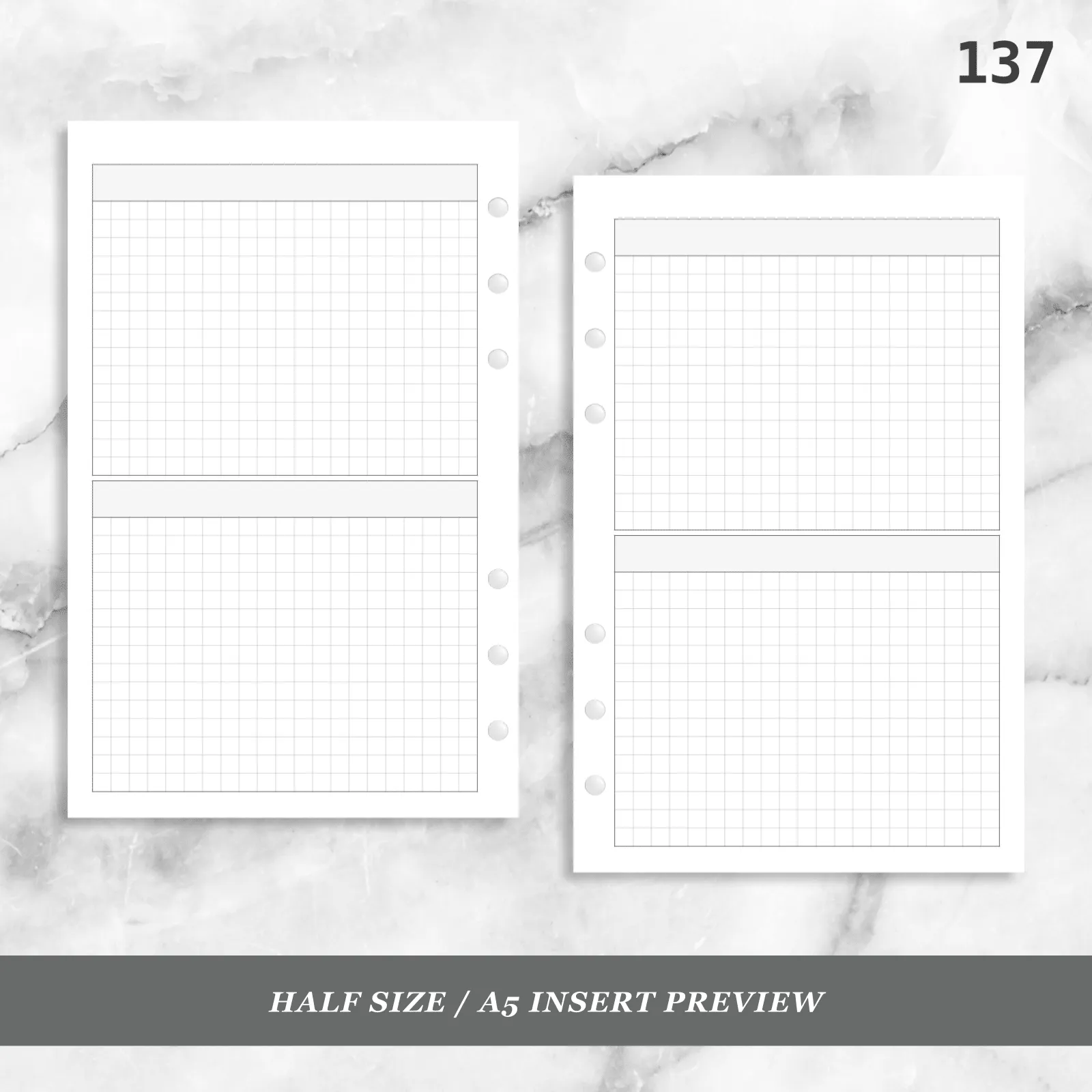 137: Two Horizontal Grid Boxes