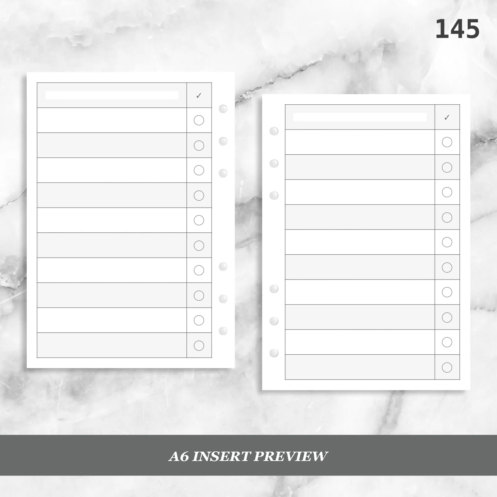 145: Large Checklist