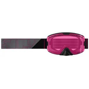 509 F02001300-000-105 Kingpin Goggle Quick Swap Anti Fog Scratch Lens Dual Pane Raspberry