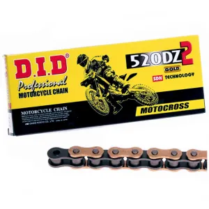 520DZ2 x 100RB G&B solid bush chain w/ RJ clip link DID (520DZ100G)