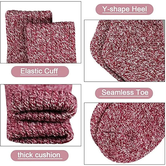 6-Pack: Ladies Soft Warm Winter Thermal Socks Assorted Colors