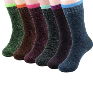 6-Pack: Ladies Soft Warm Winter Thermal Socks Assorted Colors