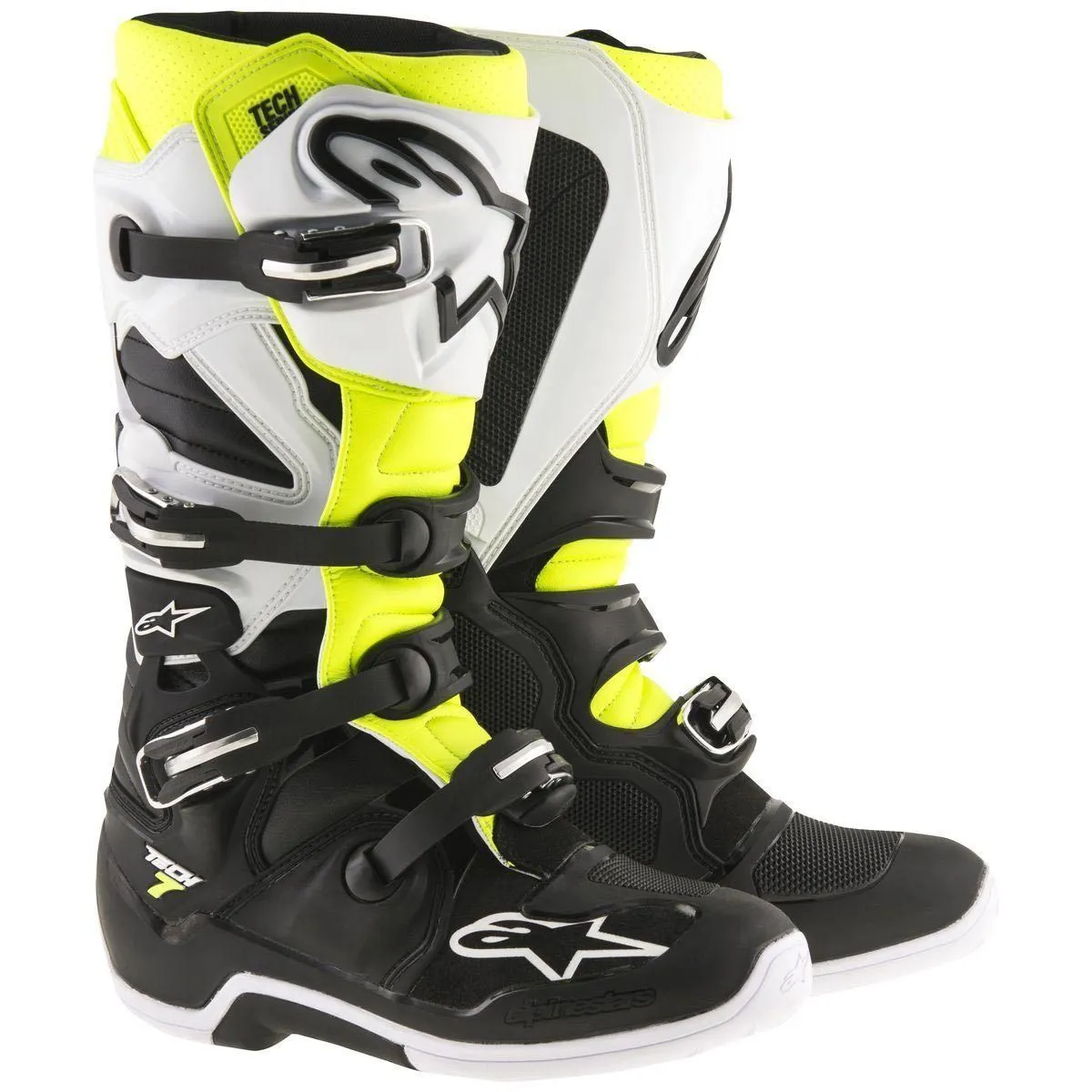 Alpinestars Tech 7 Enduro Men's Black/White/Yellow Motocross Boots