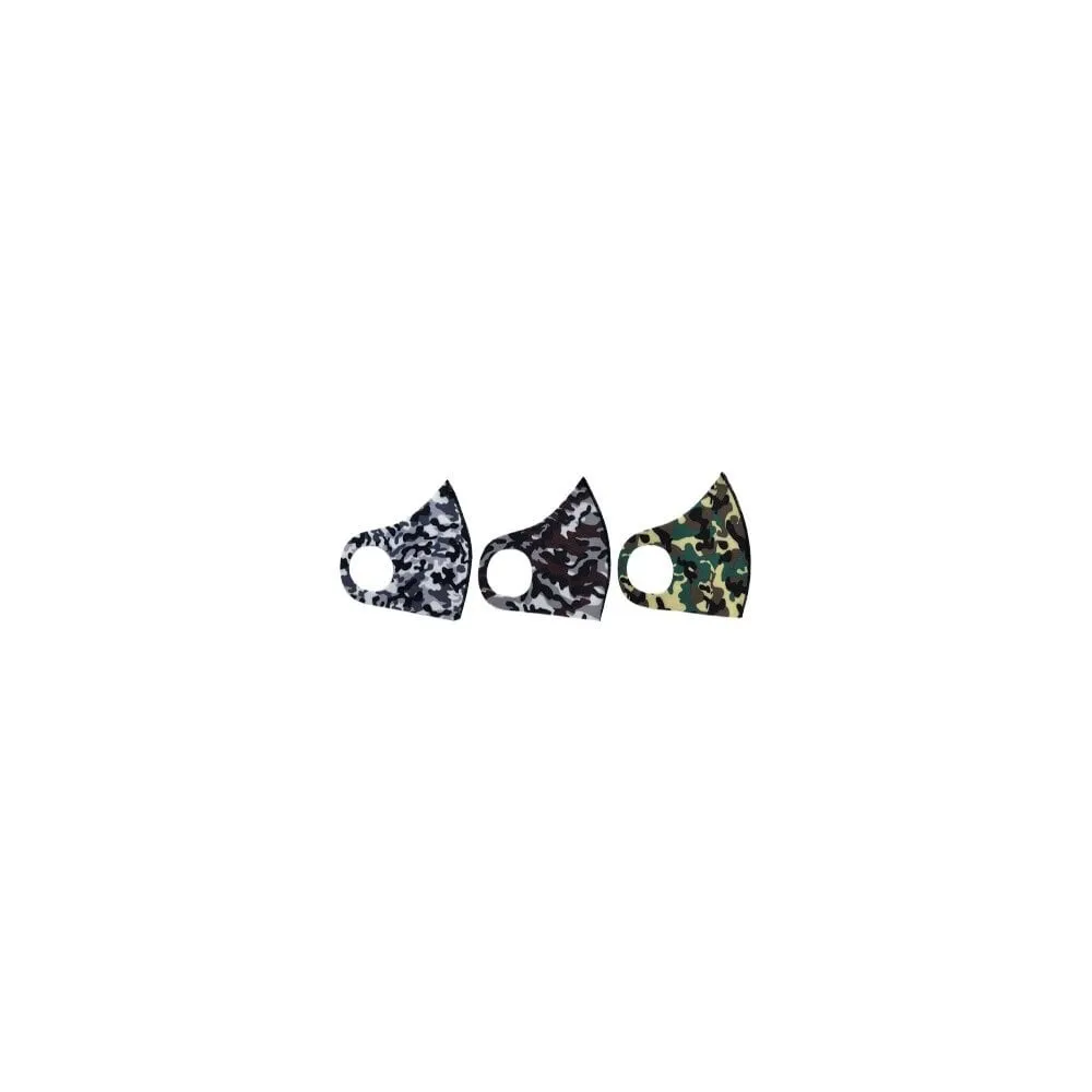 Camo Stretchable Face Mask 3PK