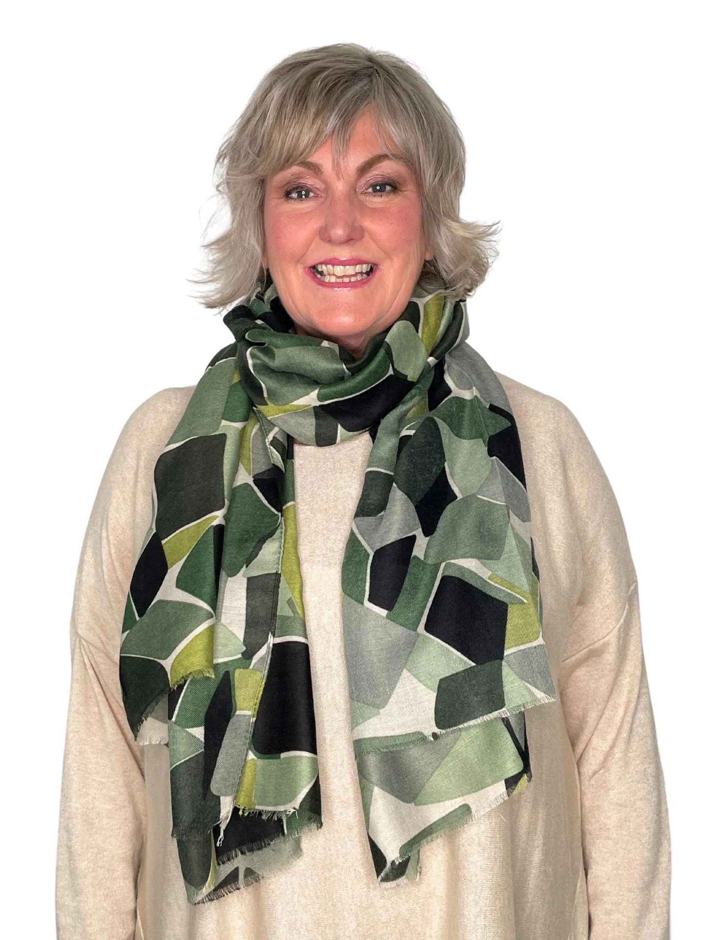 Dianne Abstract Diamond Print Scarf