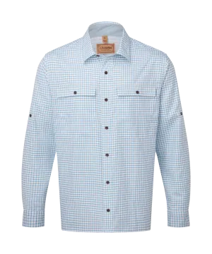 Findhorn Technical Fishing Shirt - Mykonos Blue Check