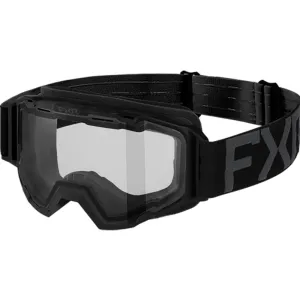 FXR 253116-1010-00 Youth Maverick Clear Goggle Dual-Layer Anti-Scratch Anti-Fog Black Ops