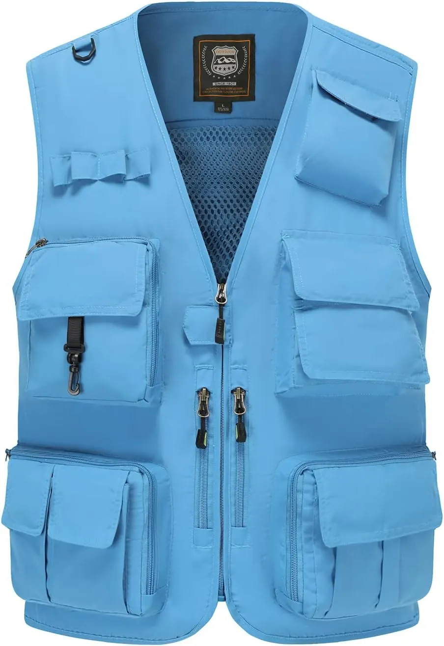 Hbufnha Fishing Vest Outdoor Work Vests Unisex Hunting Travel Photography Safari Multi Pockets