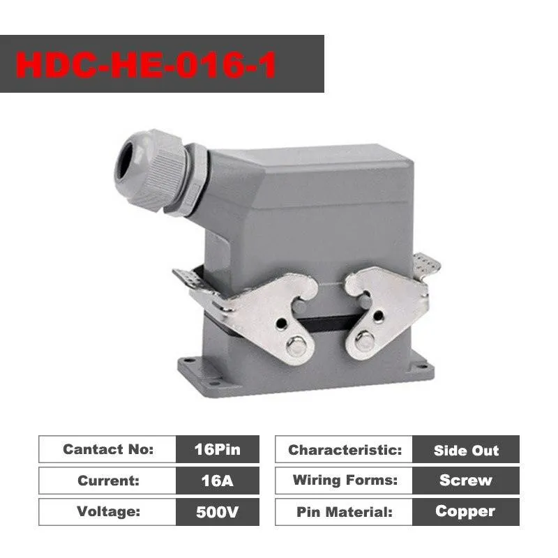 Heavy Duty Connectors HDC-HE-016-1/2/3/4 F/M 16pin 16A 500V