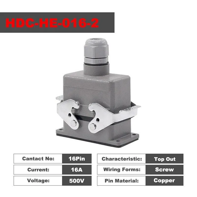 Heavy Duty Connectors HDC-HE-016-1/2/3/4 F/M 16pin 16A 500V