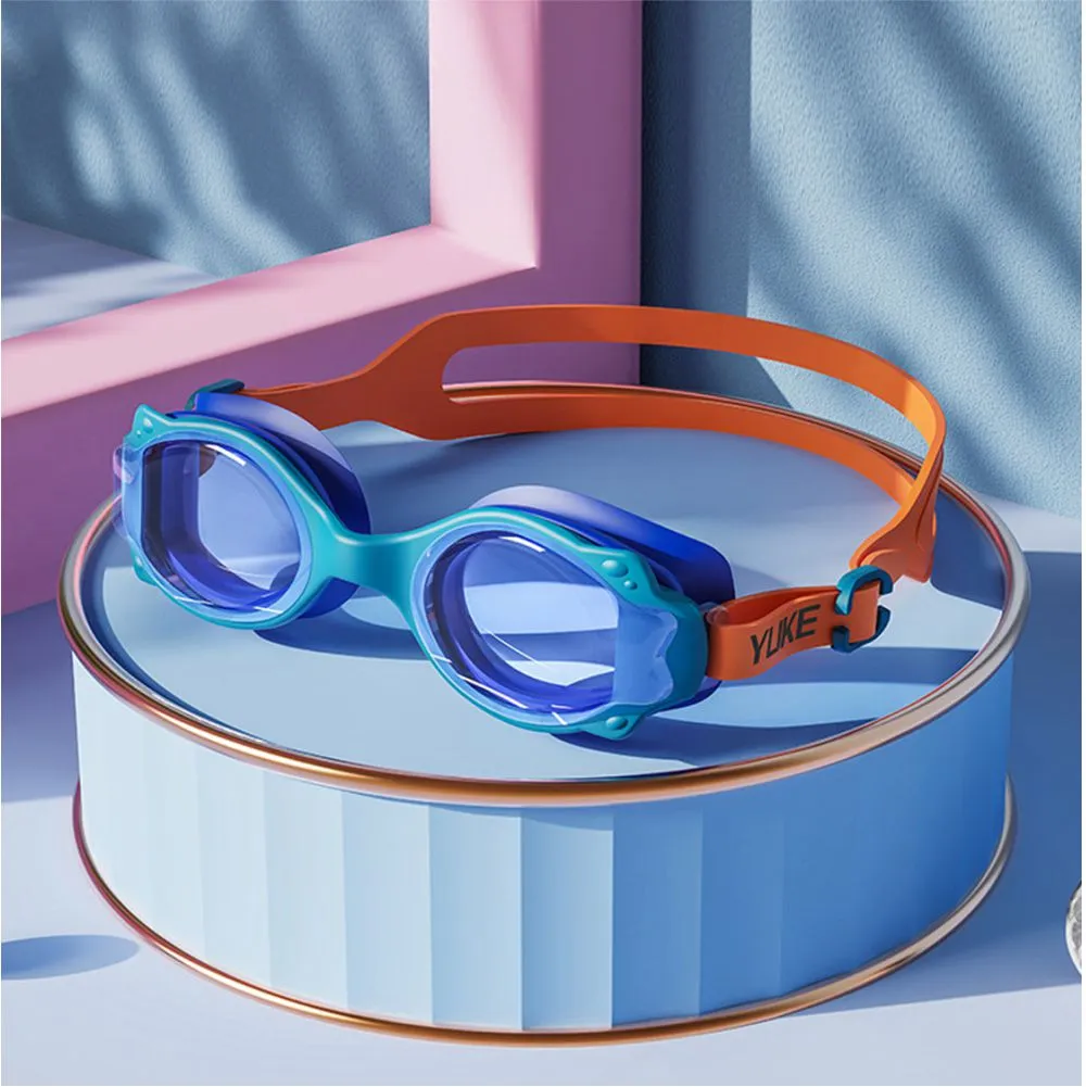 Junior Blue Orange Anti Fog UV Protection Leakproof Design Swim Goggles for Kids, 3 years - 8 years