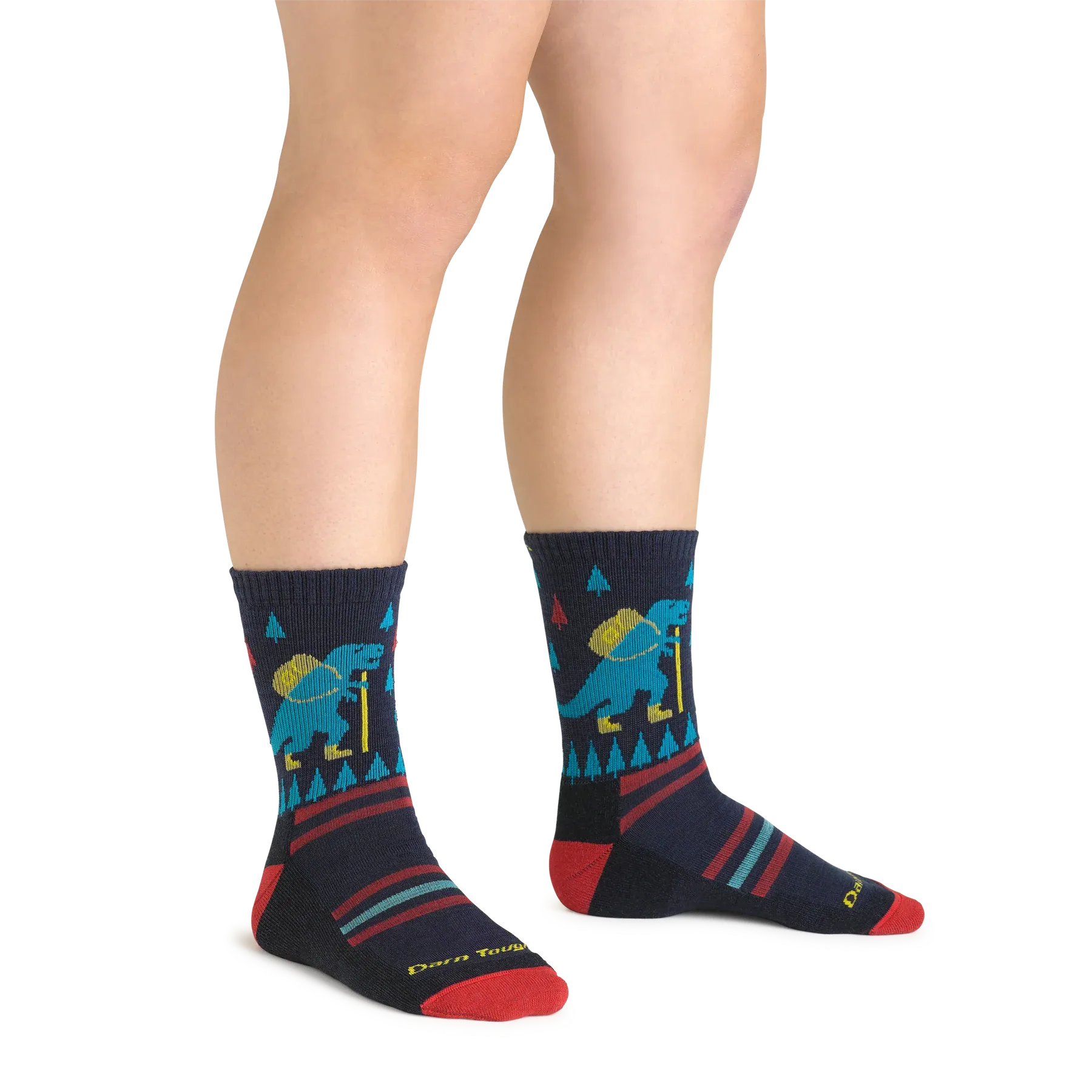 Kids' Ty-Ranger-Saurus Micro Crew Lightweight Hiking Sock