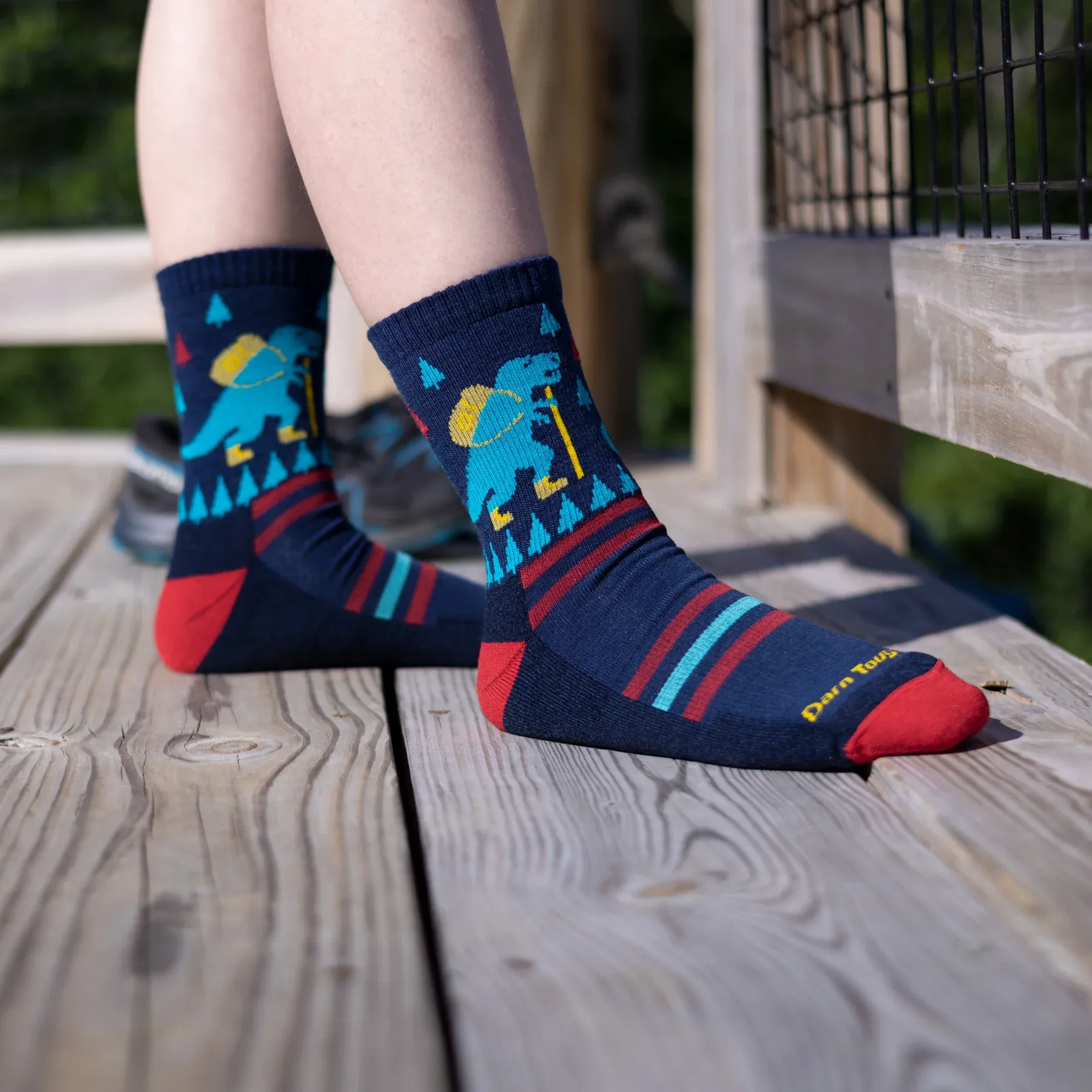 Kids' Ty-Ranger-Saurus Micro Crew Lightweight Hiking Sock