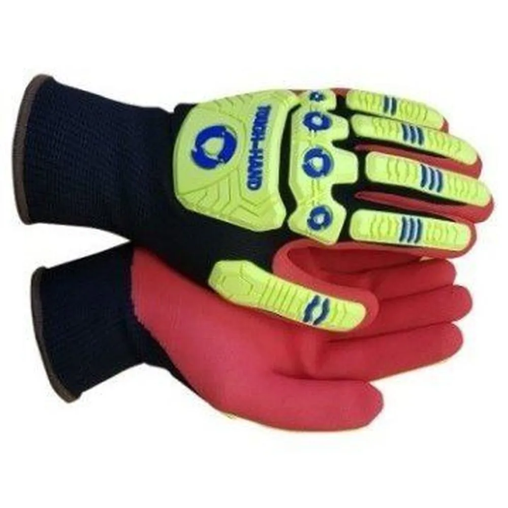 Maxmac Tough sandy nitrile palm impact resistant gloves Cut-Lv2