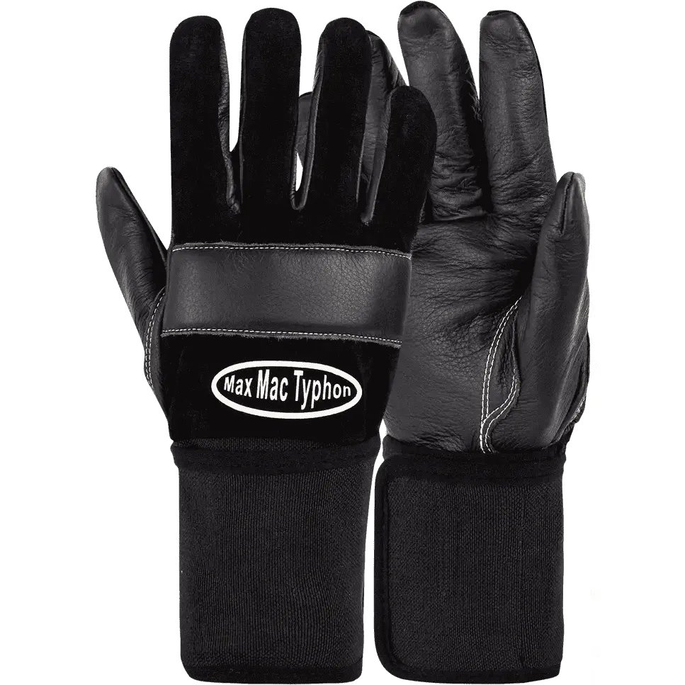 Maxmac Typhon leather vibration   cut resistant gloves Cut-Lv2