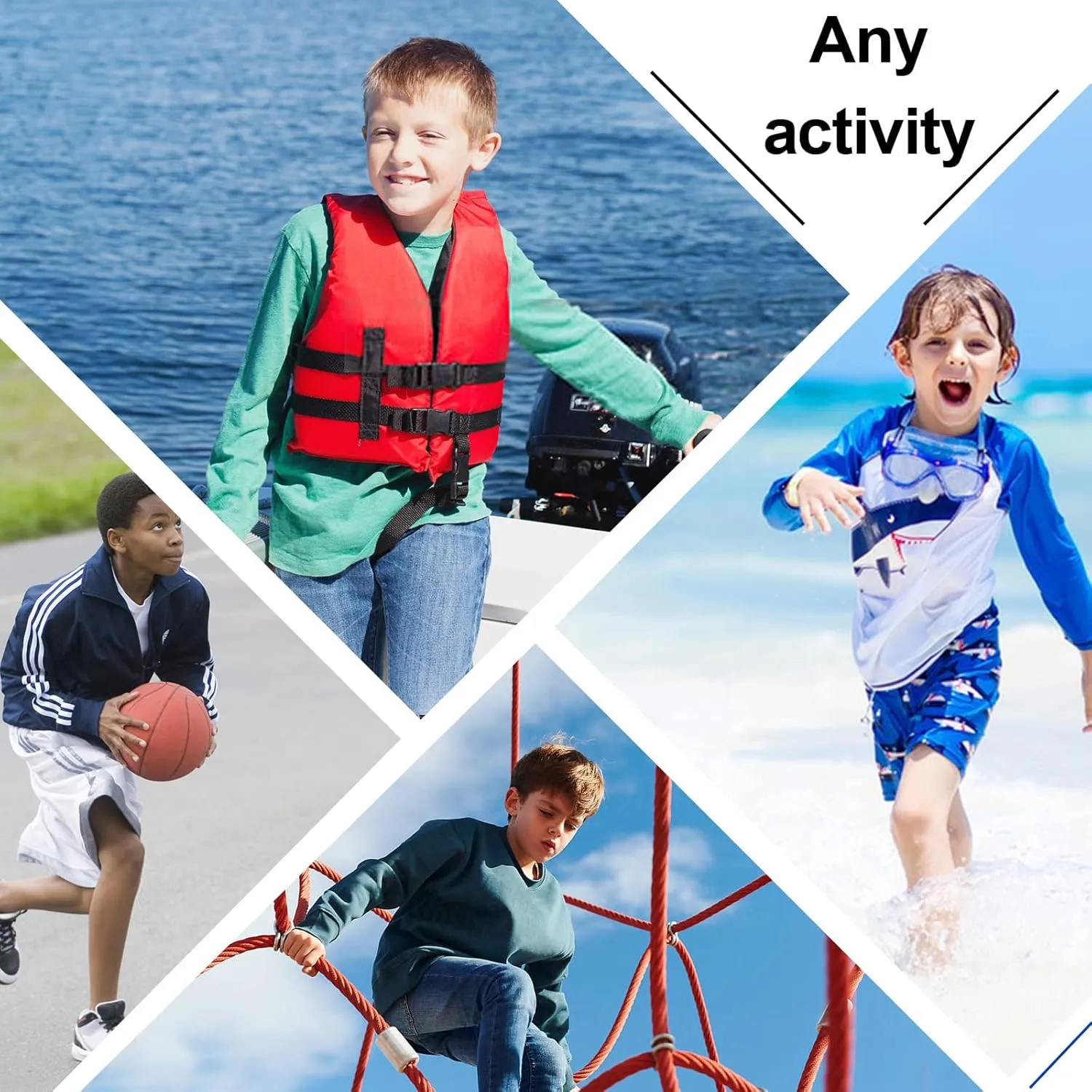 MEETWEE Children's Base Layer Boys Long Sleeve Shirt Quick Dry Kids Thermal Long Underwear,UPF50  Boy Rash Guard Shirts