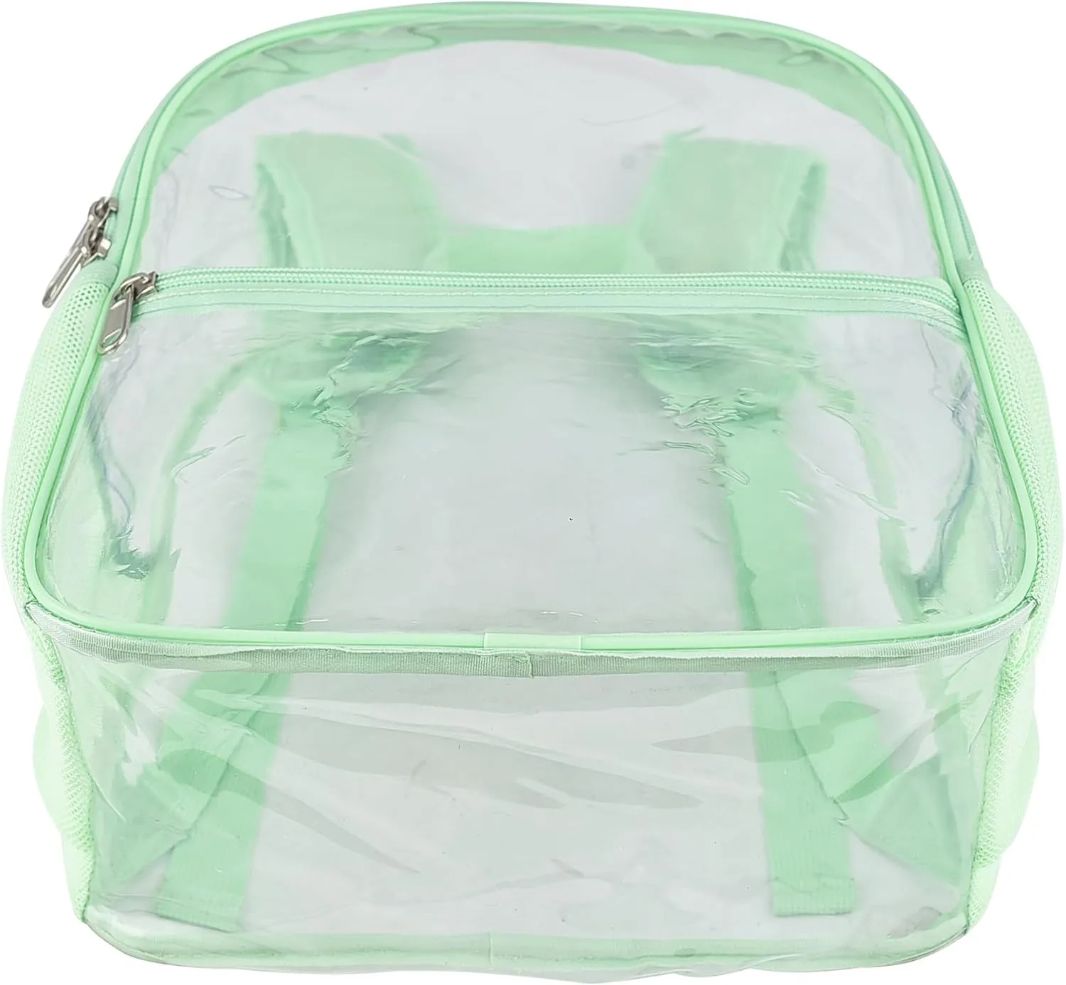 Oraben Clear Backpack for Stadium Events 12x12x6 Stadium Bag, Mini Small Clear Bag with Front Pocket for Concert Sport Events Work Travel