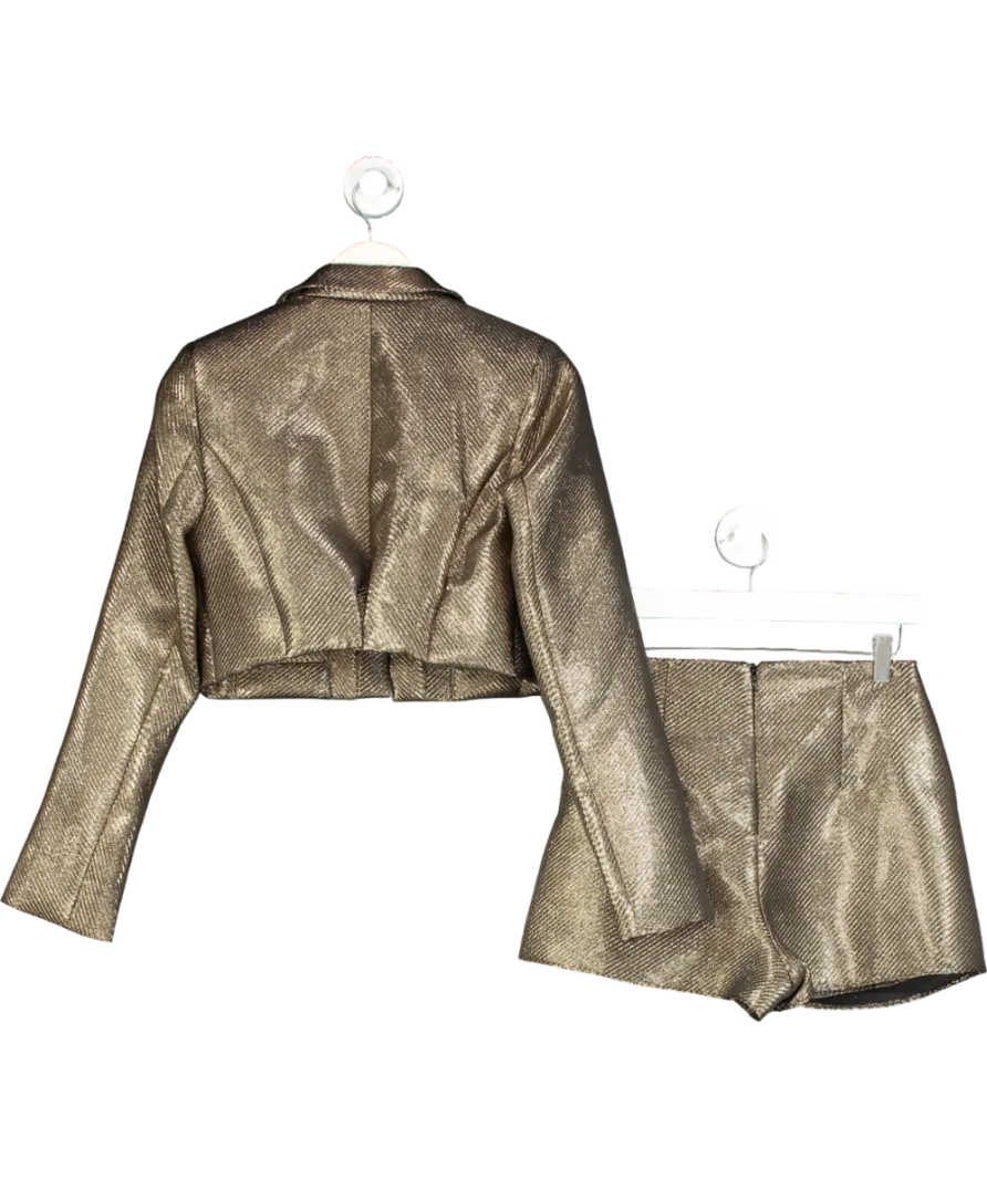 River Island 2-piece Tailored Wrap Mini Skort And Metallic Jacket set UK 6