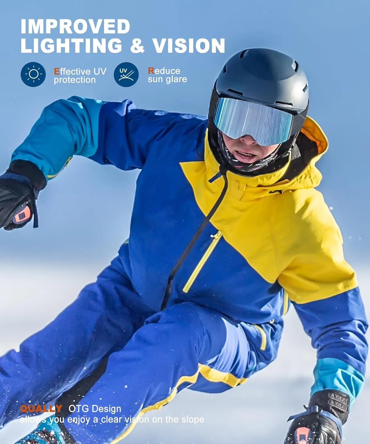Ski Goggles for Men Women Snow Goggles Anti fog Snowboard Goggles with 100% UV Protection