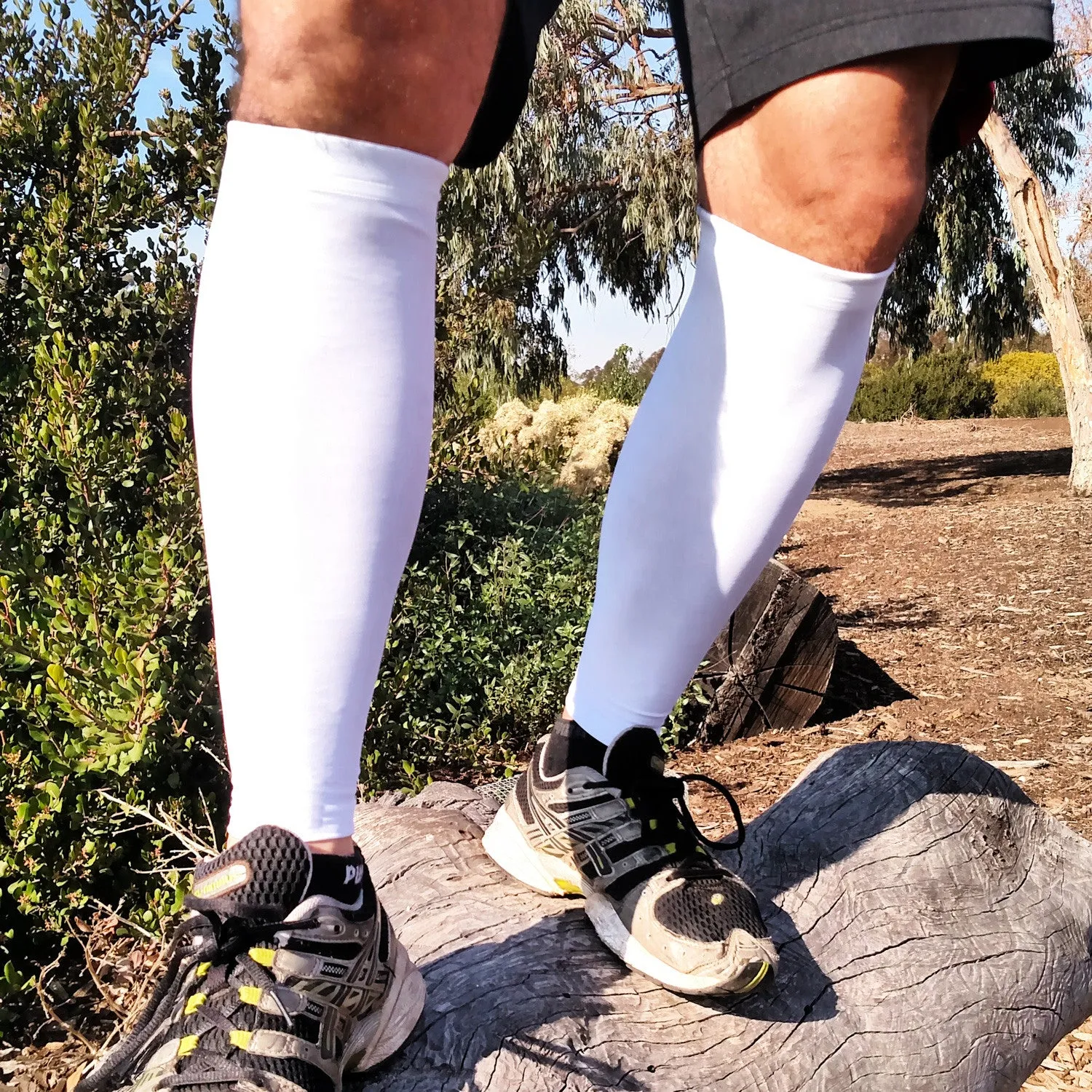 Suntan Skin Tone Calf Leg Sleeves for Thinning Skin