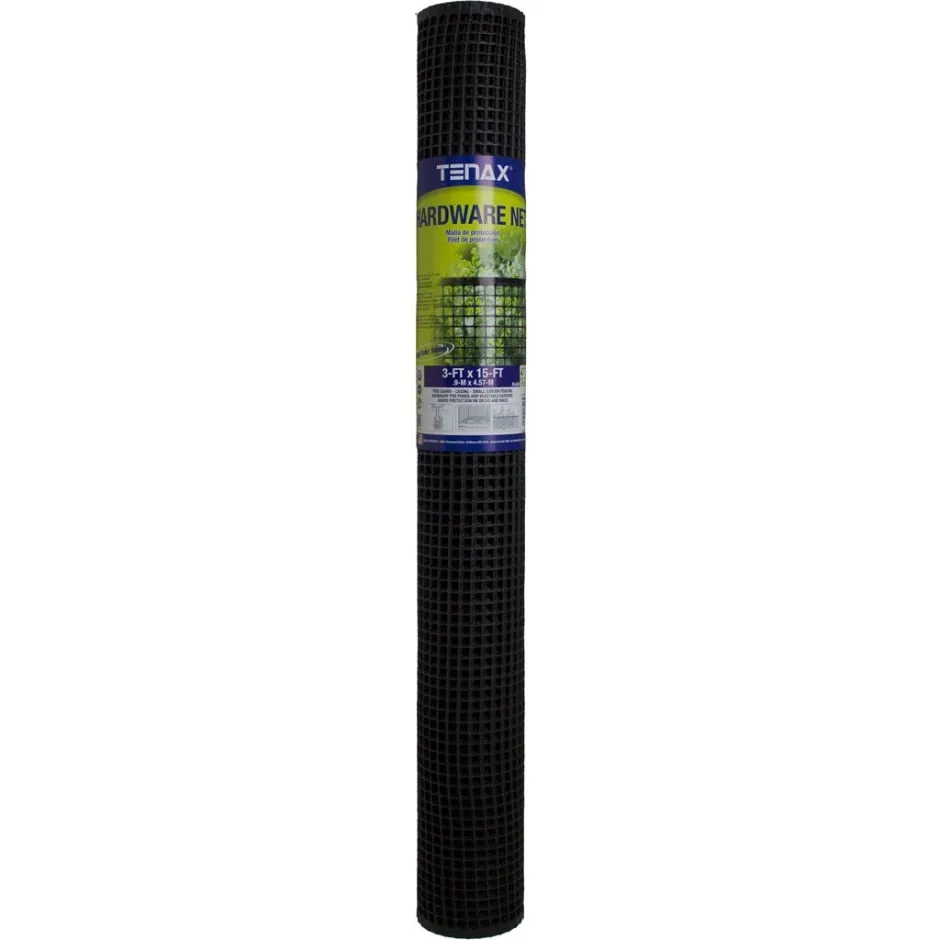 TENAX PLASTIC HARDWARE NET (3X15 FT, BLACK)