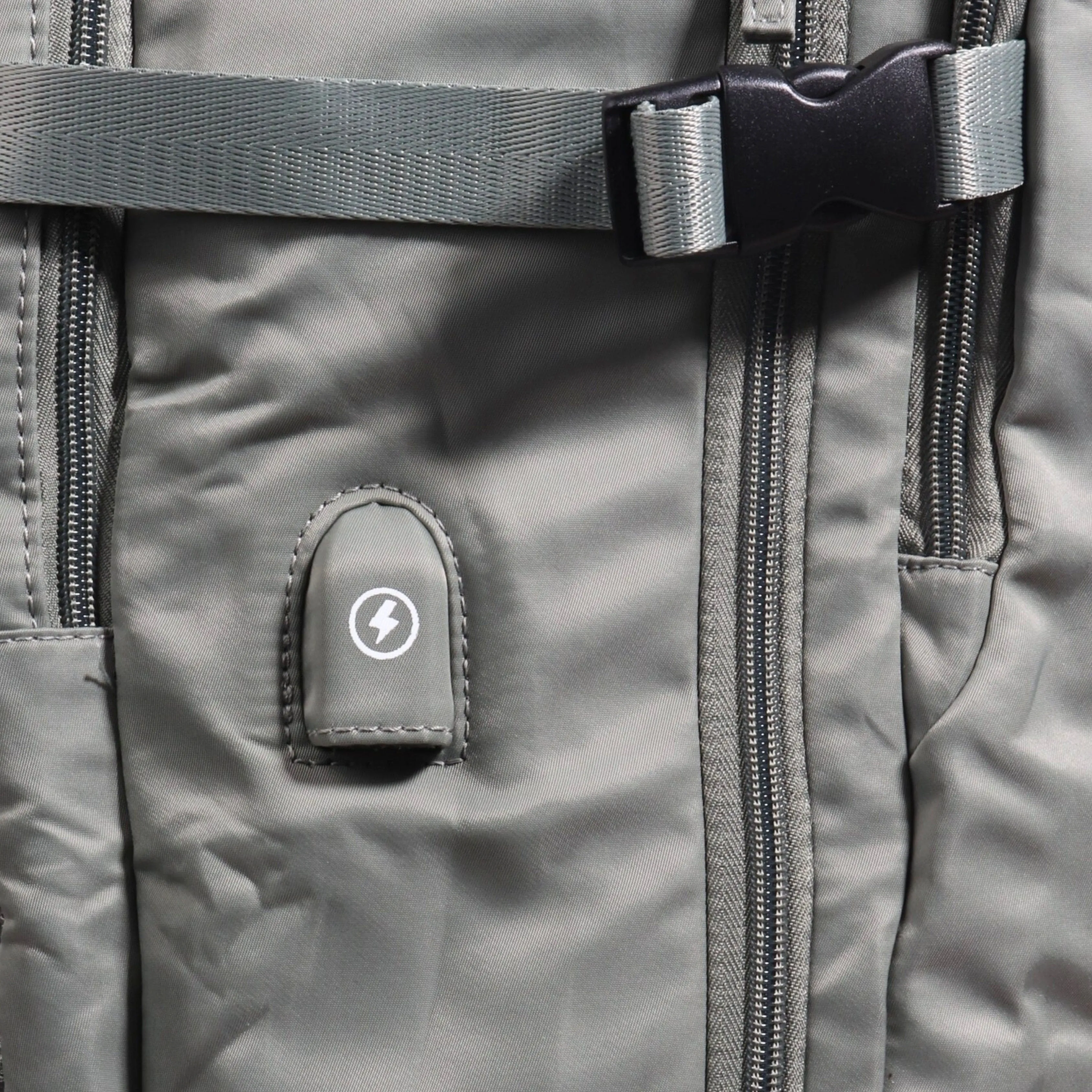 Travel, Laptop Backpack With USB Charging Green