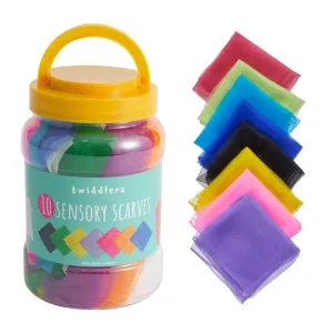 Tub of 10 Multi-colour Dance Scarves