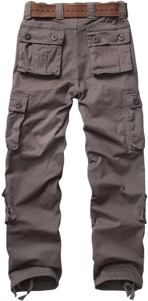Women's Cotton Casual Military Army Cargo Combat Work Pants with 8 Pocket