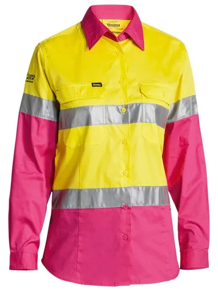 WOMEN'S TAPED HI VIS COOL LIGHTWEIGHT DRILL SHIRT BL6696T