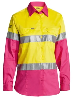 WOMEN'S TAPED HI VIS COOL LIGHTWEIGHT DRILL SHIRT BL6696T