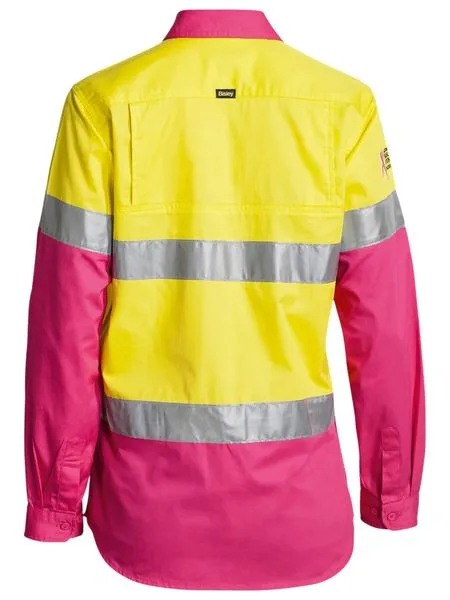 WOMEN'S TAPED HI VIS COOL LIGHTWEIGHT DRILL SHIRT BL6696T