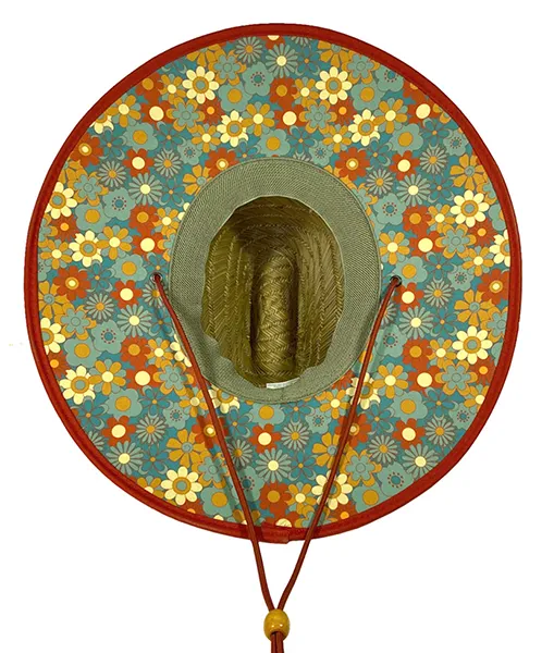 YoCO Retro Floral Straw Hat